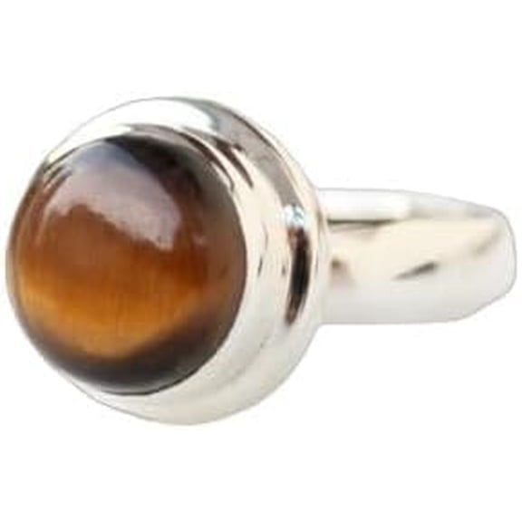 Tiger Eye Gemstone Ring, Natural Tiger Eye Ring, Tiger Eye Gypsy Ring, Womens Ring, 925 Sterling Silver, Fine Jewelry, Bohemian Ring, Designer Handmade Jewelry, Christmas, Gift For Her