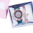 thumbnail image 2 of Xinyolin 1 Set Quartz Watch Bangle Kit Rhinestone Pointer Display Adjustable Precise Time Luxury Women Starry Sky Watch Bracelet Set School Supply, 2 of 8