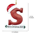 thumbnail image 3 of chaungfeng Personalized 26 Letter Ornaments for Christmas Tree, 4.1" Christmas Ornament Acrylic Xmas Hanging Pendant Xmas Gifts for Family Friends, Holiday Decor, 3 of 6