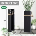 thumbnail image 3 of Wall Planters for Indoor Plants - 4 Pack Wood Wall Vases for Dried Flowers & Artificial Plants Modern Farmhouse Wooden Vase for Living Room Bedroom Kitchen Decorations - Black, 3 of 15