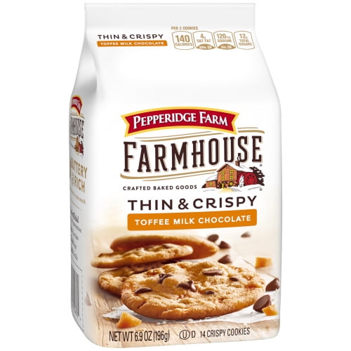 Pepperidge Farm Farmhouse Thin & Crispy Toffee Milk Chocolate Cookies
