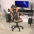 thumbnail image 3 of Flash Furniture X10 Faux Leather High Back Gaming Chair with Arms, 250 lb, Black/Orange, 3 of 9