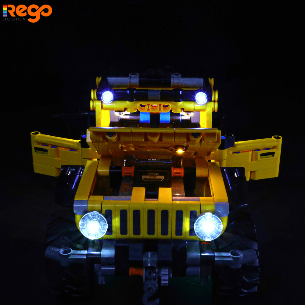 REGO DESIGN Led Lighting Kit for Legos Technic Jeep Wrangler 42122 Building Blocks Model(Not Include the Model Set)