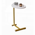 thumbnail image 4 of 2-Piece White C-Shaped Side Table for Small Spaces, Ideal for Couch and Bed, 4 of 13