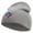 Grey, variant on Texas Long Horn Logo Embroidered 8 inch Acrylic Short Beanie - Grey OSFM