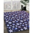 thumbnail image 3 of Ahgly Company Machine Washable Indoor Square Transitional Plum Purple Area Rugs, 4' Square, 3 of 7