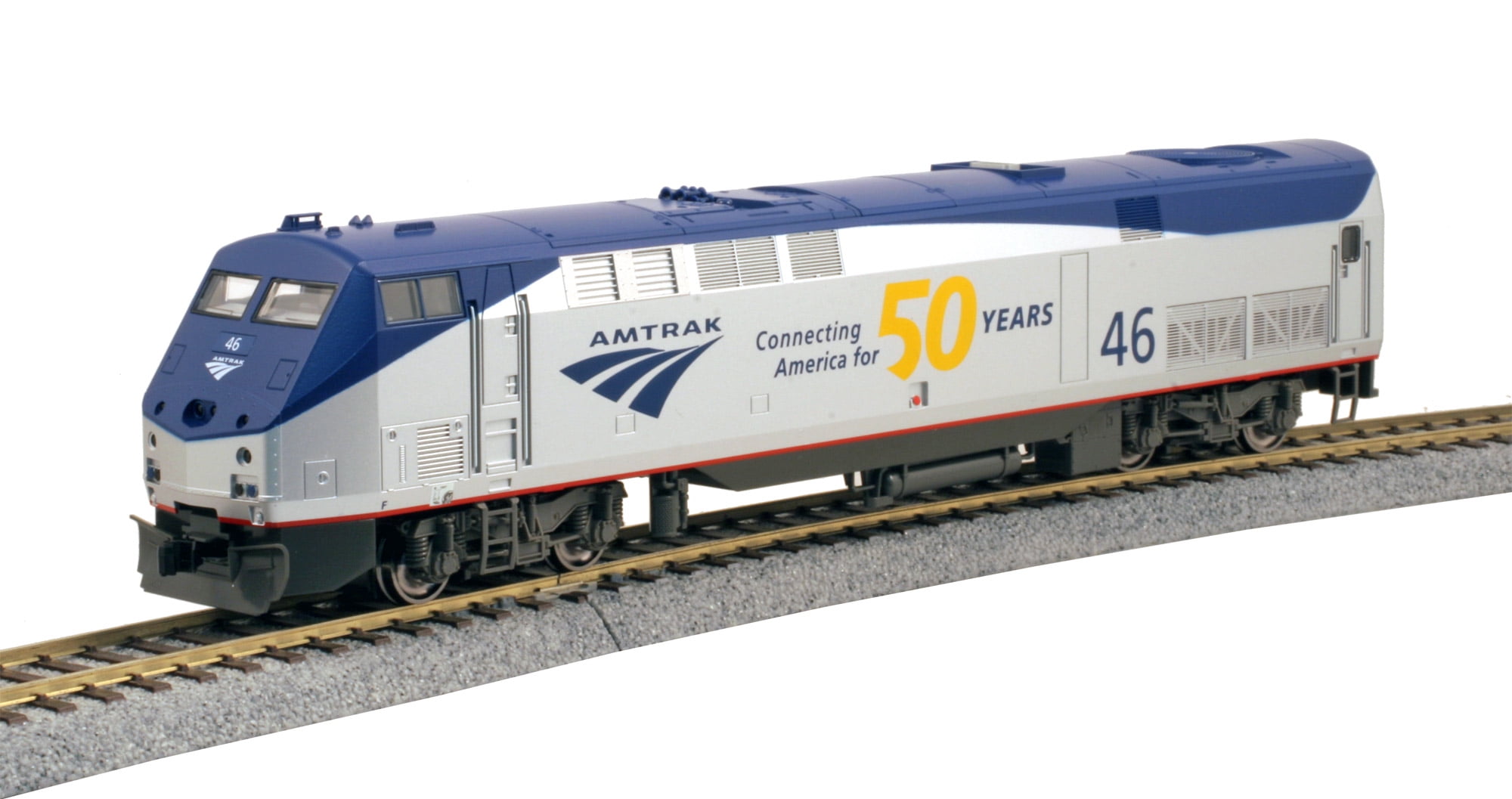 Kato HO Scale GE P42 Genesis Amtrak 46 (50th Anniversary Scheme/Phase V Late)