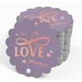 thumbnail image 4 of Inkdotpot Rose Gold Foil Paper Hang Tags Let Love Sparkle Wedding Favor Tags 100 Pieces, 4 of 6