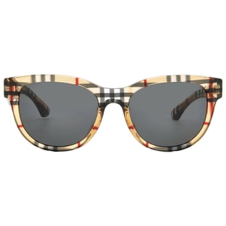 Burberry Meryl Dark Grey Cat Eye Sunglasses, Vintage Check  display picture 2