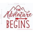thumbnail image 3 of Adventure Begins Wall Sticker Art Vinyl Letters Decals Arrow Home Decor Quote 23x18-Inch, Cherry Red, 3 of 6