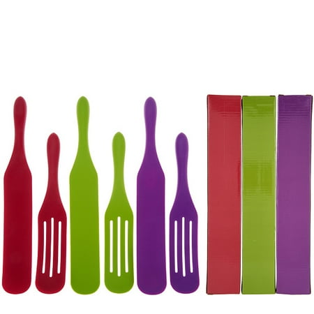 Mad Hungry Set of (3) 2-pc Silicone Spurtles with Gift Boxes  - Kitchen