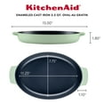 thumbnail image 2 of KitchenAid Enameled Cast Iron 2.5 Quart Au Gratin, Pistachio, 2 of 10