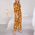 thumbnail image 3 of Lsque Skulls Pattern Long Sleeve Pajama Set for Women - Soft 2-Piece Sleepwear and Loungewear Set with Pockets, Comfy Nightwear-Small, 3 of 7