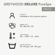 Intex Pool Vacuum with PureSpa Plus 6 Person Inflatable Hot Tub, Greywood