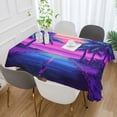 thumbnail image 2 of Yayeee Tablecloths 60" x 108" Rectangle Wrinkle Resistant Party Table Cover, Purple Digital Art, 2 of 8