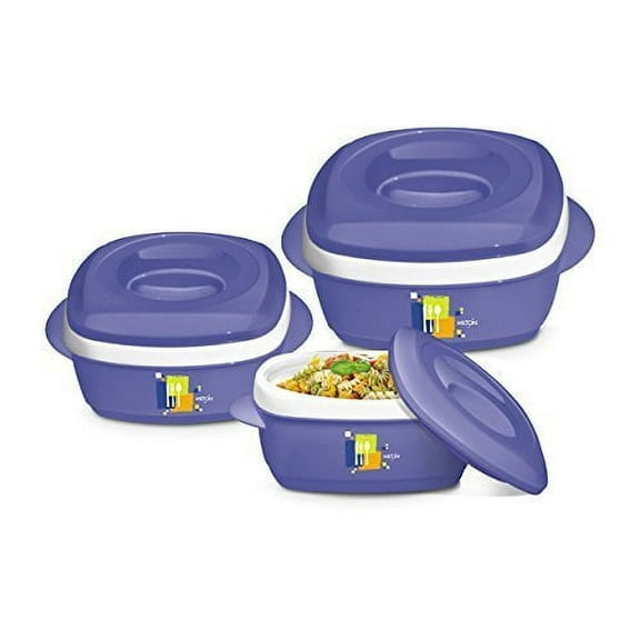 Milton Milano 3-Piece Hotpot Insulated Keep Warm / Cold Casserole Gift Set with Stainless Steel Interior