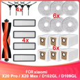 thumbnail image 1 of Para Robot Vacuum X20 Pro / X20 Max / D102GL / D109GL Repuestos Cepillo Lateral Principal Filtro HEPA Almohadilla de Fregona Bolsa para Polvo, 1 of 5