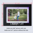 thumbnail image 2 of Klikel Daddy's Girl Picture Frame - Black Wood Frame with Father Sentiments - Holds 1 4x6 Photo with Mat or 1 5x7 Photo Without Mat - Wall Mount and Table Desk Display, 2 of 5