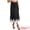 Black, variant on DARING DIVA Women's A-Line Silk Cocktail Wedding Midi Dress Small Black