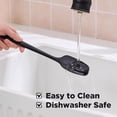 thumbnail image 4 of Juego de 6 espátulas de silicona para cocinar hornear y mezclar espátulas de goma antiadherentes resistentes al calor con 550 °F (negro), 4 of 4