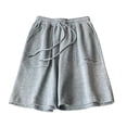 thumbnail image 2 of Taylonsss Clearance Women's Casual Solid Letter Print Shorts Wide Leg Pant Oversized Pocket Pant, 2 of 6