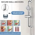 thumbnail image 6 of Bright Showers Stainless Steel Slide Bar Grab Rail Set Ada Compliant Includes Handheld Shower Head and 69'' Hose-Chrome, 6 of 9