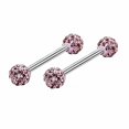 thumbnail image 1 of yingyy 1 Pair Stainless Steel Body Jewelry Piercing Lip Rings Tragus Ear Ring Stud pink, 1 of 6