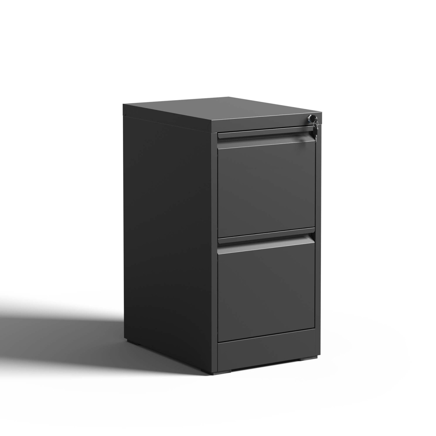 2 Drawer Metal Vertical File Cabinet with Lock, Steel Office File Storage for A4, Legal & Letter Size Documents