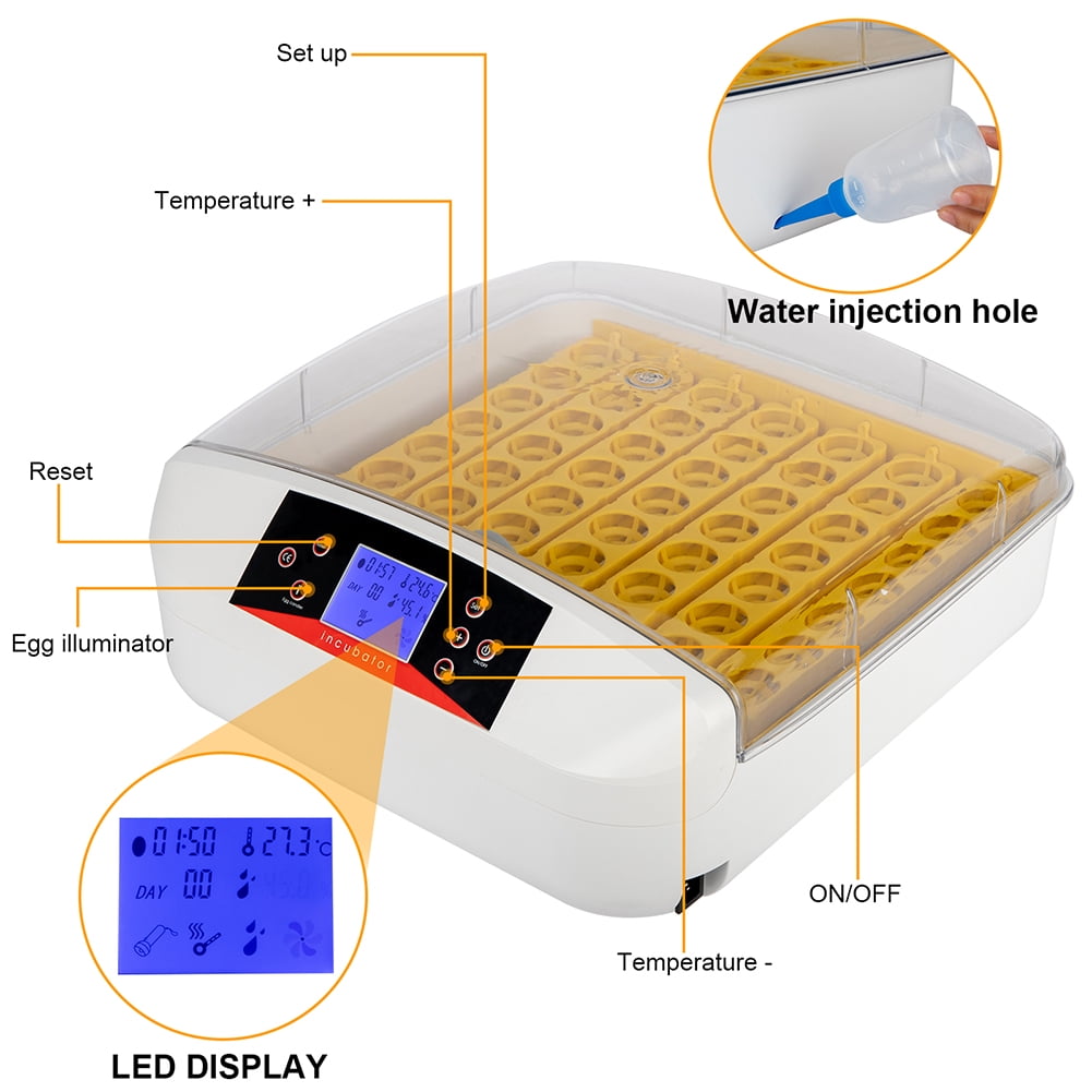 Veryke Digital Clear Egg Incubator 56 Eggs Poultry Hatcher for Chickens Ducks Goose Birds Veryke Digital Clear Egg Incubator 56 Eggs Poultry Hatcher for Chickens Ducks Goose Birds