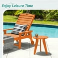 thumbnail image 6 of Dycanpo Outdoor Side Table for Patio, Small Round End Table Weather-Resistant, Orange, 6 of 8