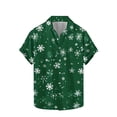 thumbnail image 5 of Blusa y camisa de manga corta con cuello vuelto para hombre Camisa de manga corta con estampado navideño para hombre Tops casuales con cuello vuelto Camisa Blusa Tops para hombre, 5 of 5