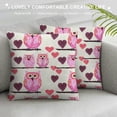 thumbnail image 3 of Orinice Owl Hearts Pattern Graphic Decorative Cushion Throw Pillow Cover for Home Couch Living Room Bed Sofa Car Bedroom - Durable Material, Multipurpose Use, Exquisite Craft - 1PC 20x20in, 3 of 5