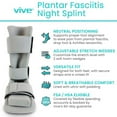 thumbnail image 2 of Vive Plantar Fasciitis Night Splint – Orthopedic Sleep Boot with Stretch Wedges, Heel Pain Relief Support (Large: Men's: 8.5-11, Women's: 10-12), Black, 2 of 10