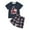 Navy, variant on Hiijoy Toddler Boys Outfits Truck Print T-Shirt Shorts Summer Clothes Set, Sizes 3-4T