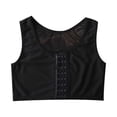 thumbnail image 1 of Sonducket Chaleco moldeador de senos, camiseta sin mangas, ropa interior Trans para el pecho, corsé corto reforzado con vendaje reforzado, ropa Prendas para la parte del cuerpo Negro XXXL, 1 of 6