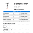 thumbnail image 2 of Fuel Pump Assembly 1 - Compatible with 1994 - 1995 Honda Accord, 2 of 2