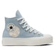 thumbnail image 4 of Converse A1l Star Lift - Zapatillas altas de lona con cordones, antideslizantes y resistentes al desgaste para mujer, color azul, 4 of 4