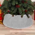 thumbnail image 2 of XMMSWDLA 23.62 Inch Christmas Tree Skirt - 3D Sequin Holiday Party Decor with Rhomboid Pattern, Festive Xmas Tree Bottom Cover for Indoor Decorations (2025 Collection), 2 of 6