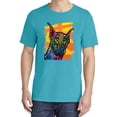 thumbnail image 2 of Wild Bobby,Cute Colorful Rainbow Doberman Dog Dog Lover Garment-Dyed Washed Look Short Sleeve Tees, Blue Lagoon, Small, 2 of 3