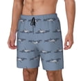 thumbnail image 2 of Uemuo Cute Whale Pattern Mens Swim Trunks Quick Dry Board Shorts with Mesh Lining, Stretch Beach Shorts Quick Dry No-Chafing Board Shorts-Large, 2 of 9