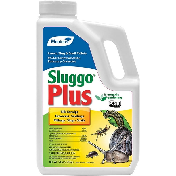 Monterey Sluggo Plus Insect Slug & Snail Killer Bait Organic Wildlife