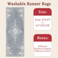 thumbnail image 6 of 2x6 FT Kitchen Runner Rugs Non Skid Washable, Faux Wool Rug Runners for Hallways Bathroom Carpet Runner, Soft Indoor Modern Floor Rug for Entryway Laundry Room, 6 of 11