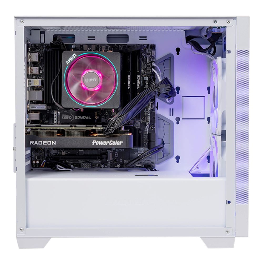 PowerSpec G527 Gaming PC AMD Ryzen 5 7500X3D 4.0GHz Processor, AMD Radeon RX 9060 XT 16GB GDDR6, 32GB DDR5-6000 RAM, 1TB NVMe, WiFi 6E (802.11ax), Bluetooth 5.3, Windows 11 Home