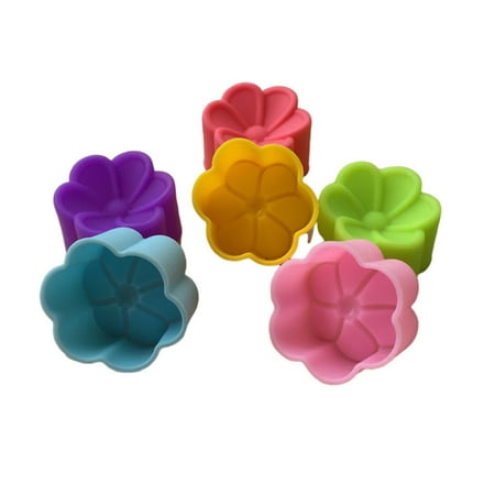 

Pack of 6 Cake Molds Chocolate Ice Cube Mousse Non-stick Moulds Baking Tool Bakeware Kitchen Accessories Color Random