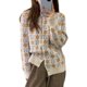 thumbnail image 1 of Primavera otoño mujeres estilo joven pradera Chic flores suéter Floral manga larga cárdigan de punto abrigo Retro suéter, 1 of 8