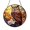 Acrylic 3.5 Inch, variant on Noble Crimson Eagle Owl and Spring Flowers Floral Suncatcher Art