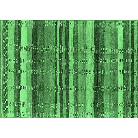 Ahgly Company Indoor Rectangle Southwestern Emerald Green Country Area Rugs, 6' x 9'