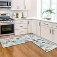 thumbnail image 5 of Nautical Kitchen Rug Set of 2,Ocean Themed Kitchen Decor Vintage Beach Kitchen Mat Non-Slip Washable, Farmhouse Ocean Kitchen Decor Anti Fatigue Floor Mat for Kitchen Laundry Room,17x30+17x47 Inch, 5 of 6