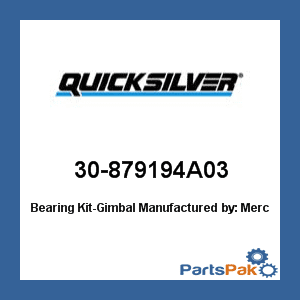 Mercruiser Gimbal Bearing Mercury - Mercruiser 30-879194A03 Mercury Quicksilver 30-879194A03 Bearing Kit-Gimbal- ()