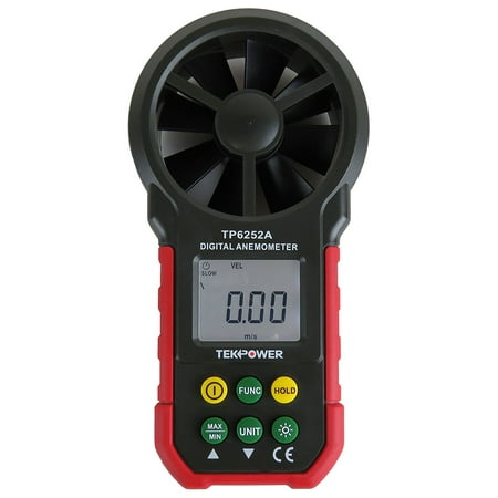 TekPower TP6252A Digital Anemometer Wind Speed Air Velocity Meter, Air Flow Meter